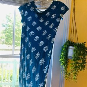 Hatley Cobalt Blue/Lime Detail Summer Dress MED
